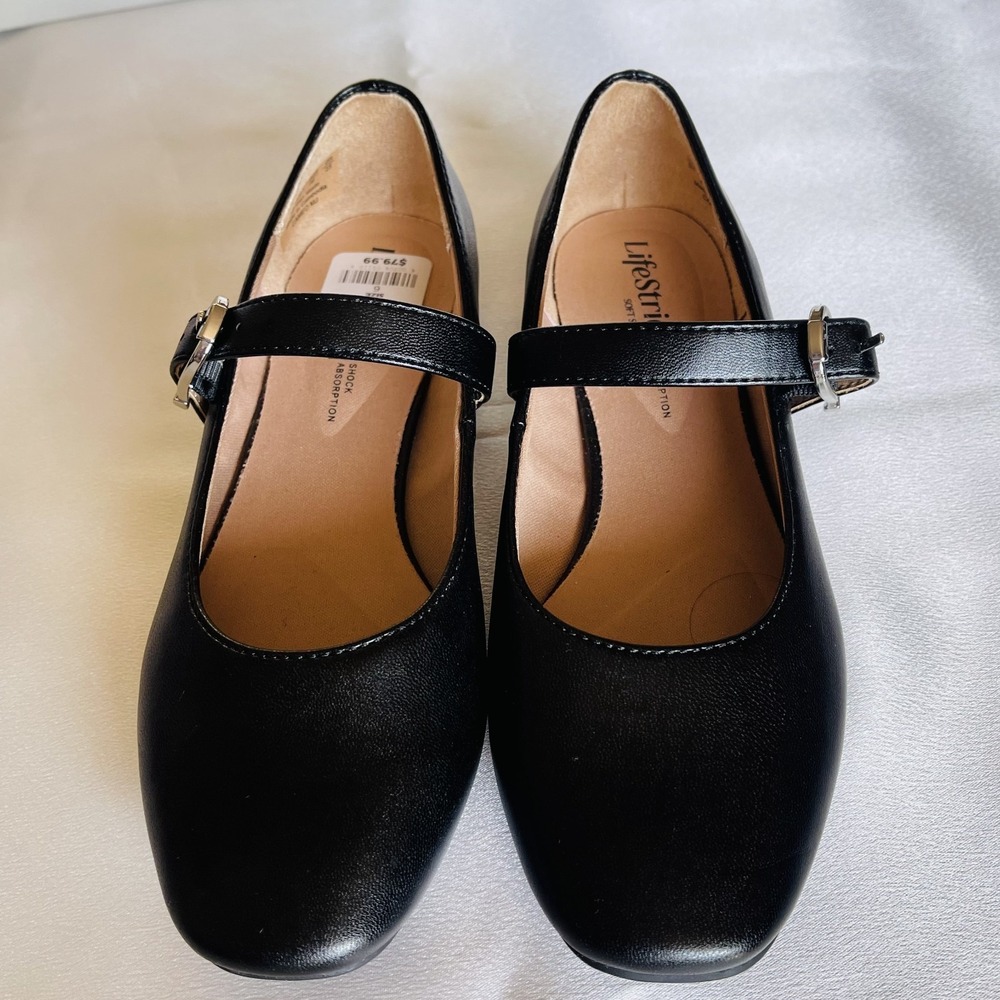 LifeStride Womens Cameo MJ Mary Jane Soft System Low Heels Black  6M New w/ Tag - Picture 5 of 10